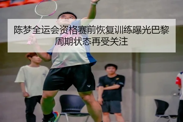 陈梦全运会资格赛前恢复训练曝光巴黎周期状态再受关注